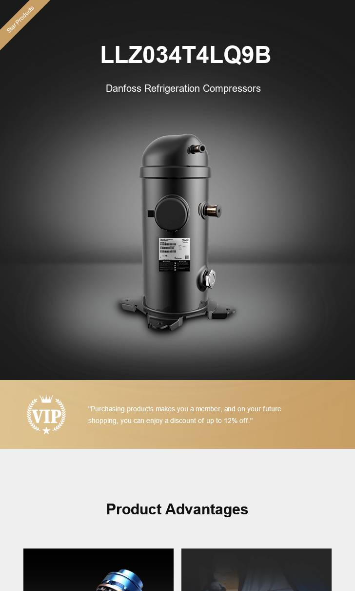 Danfoss Compressor LLZ034T4LQ9B, technical parameters pdf, structure diagram